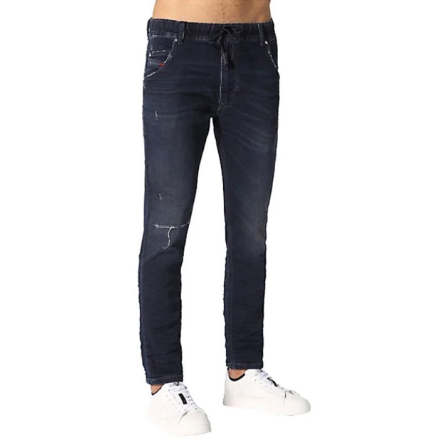 Krooley Ne 0699W Men's Denim Sweat Jogg Jeans Regular Fit Tapered Fade Diesel UK