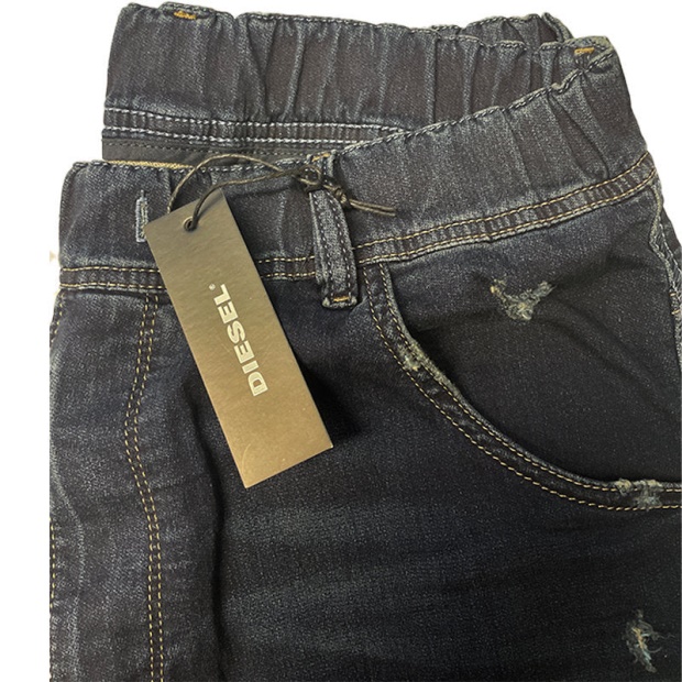 Krooley Ne 0699W Men's Denim Sweat Jogg Jeans Regular Fit Tapered Fade Diesel UK