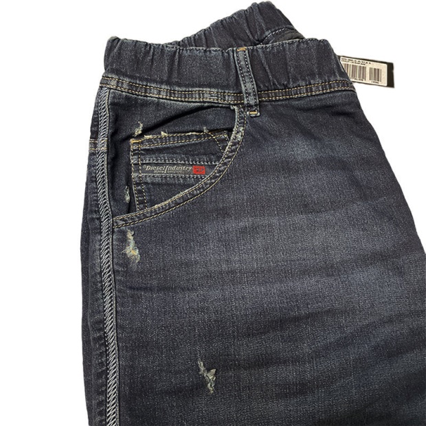 Krooley Ne 0699W Men's Denim Sweat Jogg Jeans Regular Fit Tapered Fade Diesel UK