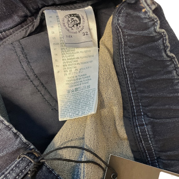 Krooley Ne 0699W Men's Denim Sweat Jogg Jeans Regular Fit Tapered Fade Diesel UK