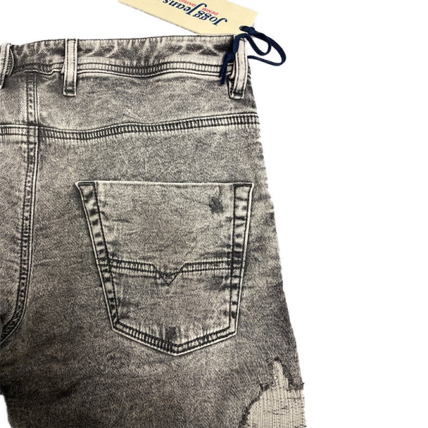 Diesel UK Krooley 0689D Men's Denim Jeans Slim Fit Faded Sweat Jogg Pants Light Grey