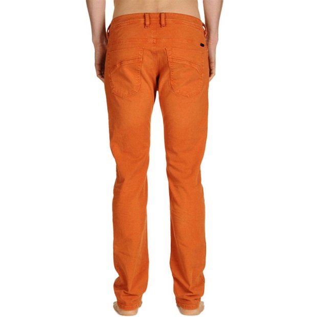 Iakop 0111D Men's Jeans Regular Slim Fit Cotton Stretch Casual Denim Pants Diesel UK Off White/Blue/White