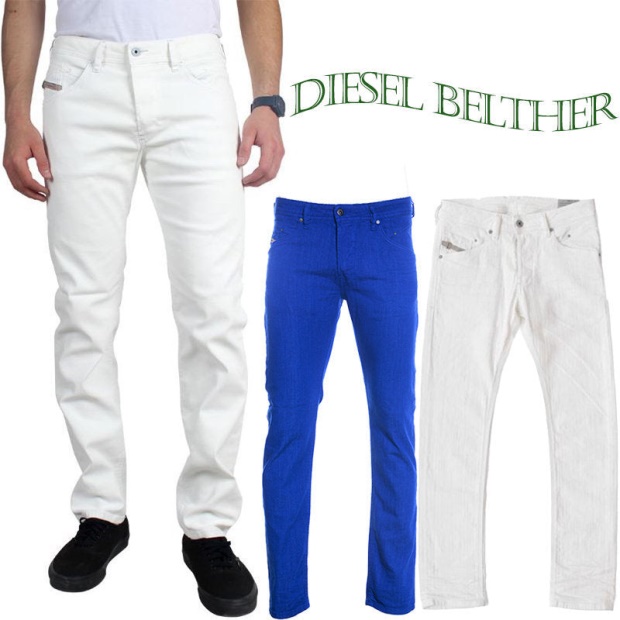 Diesel UK Belther Men's Jeans Denim Cotton Slim Tapered Fit Casual Pants Trouser