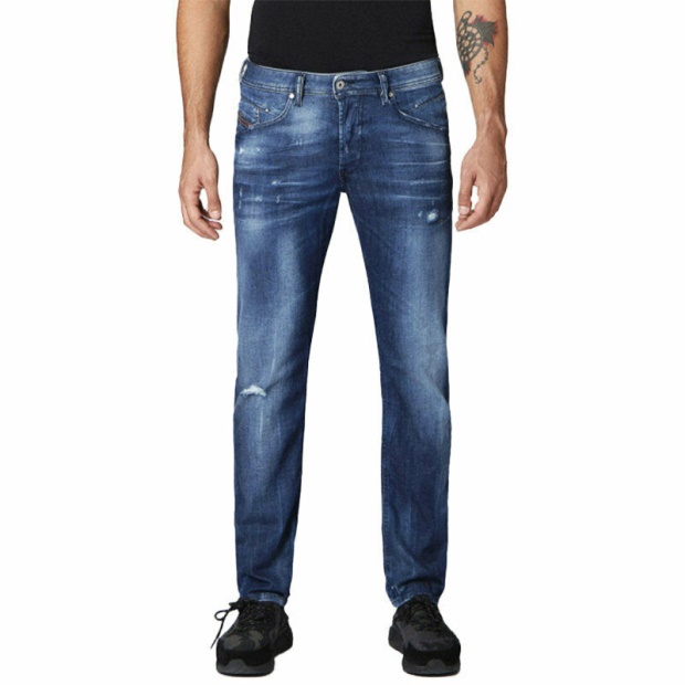 Diesel UK Belther 084Mx Men's Denim Jeans Stretch Regular Slim Tapered Distressed