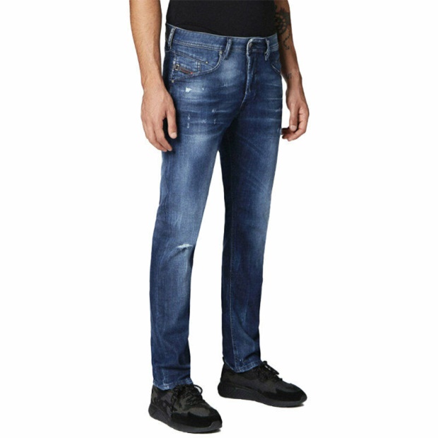 Diesel UK Belther 084Mx Men's Denim Jeans Stretch Regular Slim Tapered Distressed