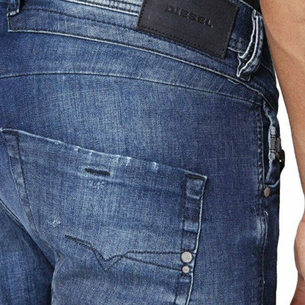 Diesel UK Belther 084Mx Men's Denim Jeans Stretch Regular Slim Tapered Distressed