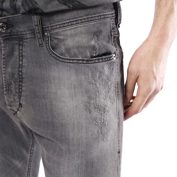 Tepphar 0674U Men's Denim Jeans Slim Fit Carrot Leg Stretch Distressed Dna Diesel UK