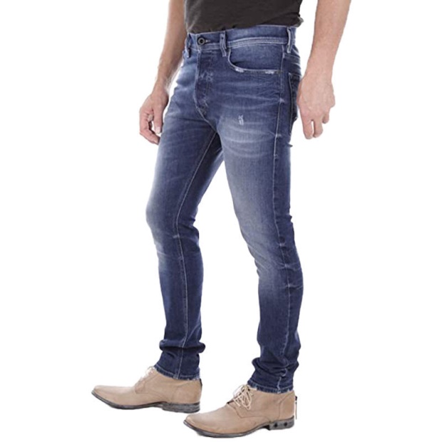 Diesel UK Tepphar R39M0 Men's Denim Jeans Regular Fit Straight Leg Casual Blue Pants