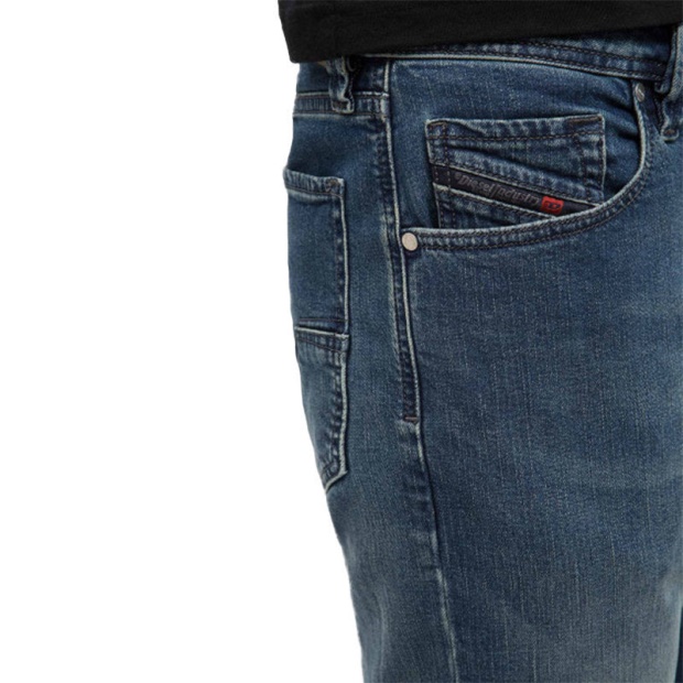 Larkee Beex 084Tu Men's Denim Jeans Stretch Regular Fit Tapered Faded Pant Diesel UK