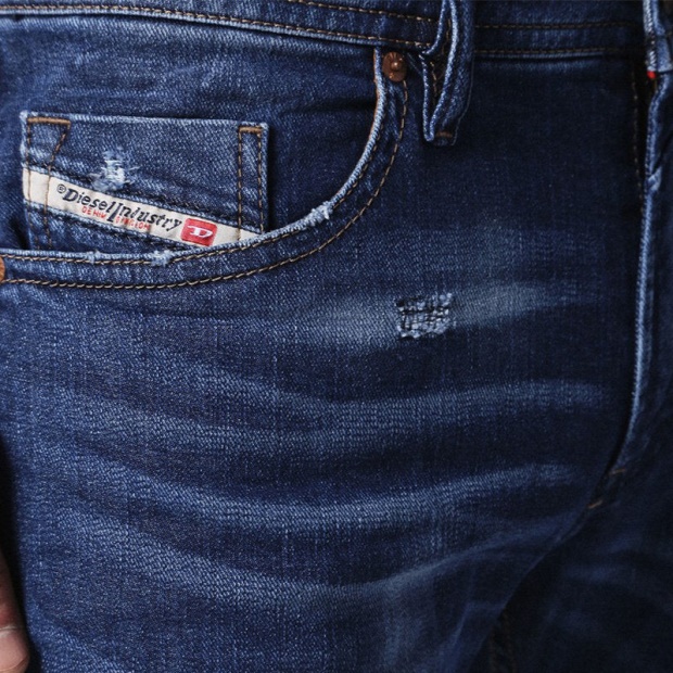 Diesel UK Thommer 084Gs Men's Denim Jeans Stretch Slim Fit Skinny Distressed Pants