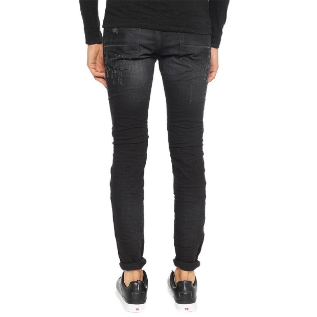 Thommer 0683T Men's Denim Jeans Slim Fit Dna Distressed Black Pants Diesel UK