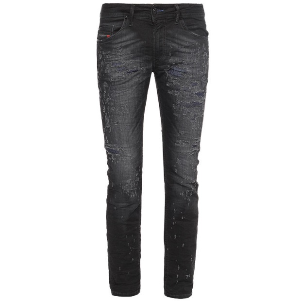 Thommer 0683T Men's Denim Jeans Slim Fit Dna Distressed Black Pants Diesel UK