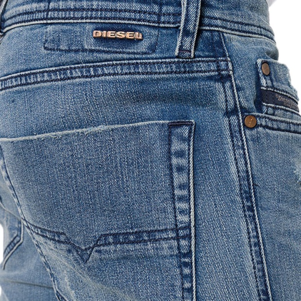 Tepphar 084Vi Men's Denim Jeans Custom Distressed Stretch Slim Carrot Fit Diesel UK