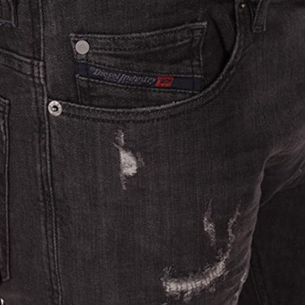 Diesel UK Thavar-Xp Rfe02 Men's Denim Jeans Stretch Slim Skinny Fit Distressed Pants