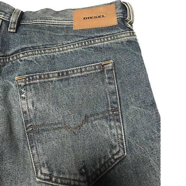 Diesel UK Dagh Xp 084Zs Men's Jeans Regular Straight Distress Blue Denim Made