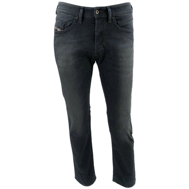Akee 0681H Men's Denim Jeans Regular Slim Tapered Stretch Dark Blue Pants Diesel UK