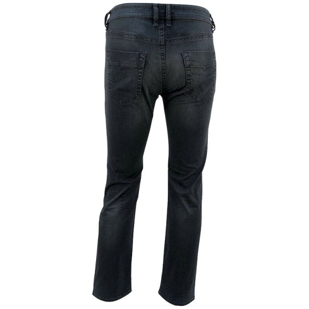 Akee 0681H Men's Denim Jeans Regular Slim Tapered Stretch Dark Blue Pants Diesel UK