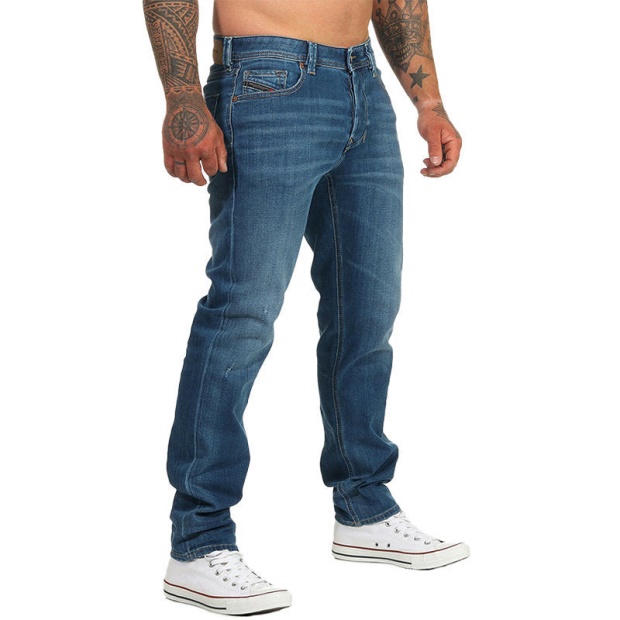 Larkee Beex 084Qq Men's Denim Jeans Casual Stretch Regular Tapered Pants Diesel UK