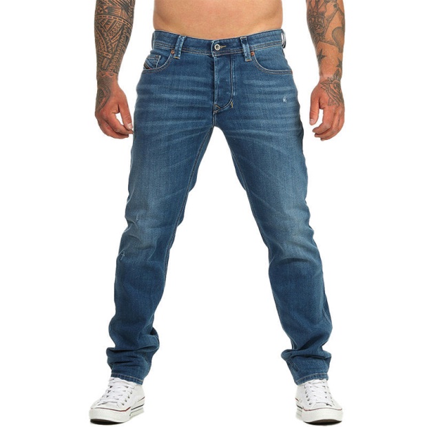 Larkee Beex 084Qq Men's Denim Jeans Casual Stretch Regular Tapered Pants Diesel UK