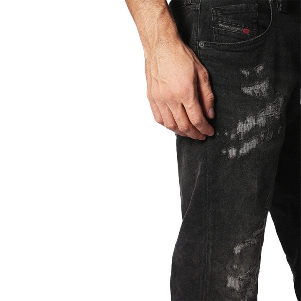 Diesel UK Larkee Beex 0688W Men's Denim Jeans Regular Fit Tapered Legs Casual Pants