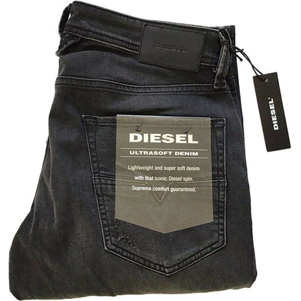 Diesel UK Larkee Beex 0688W Men's Denim Jeans Regular Fit Tapered Legs Casual Pants