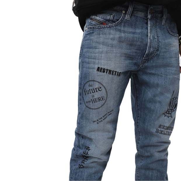 Mharky 0094D Men's Denim Jeans Casual Slim Skinny Low Crotch Trousers Diesel UK