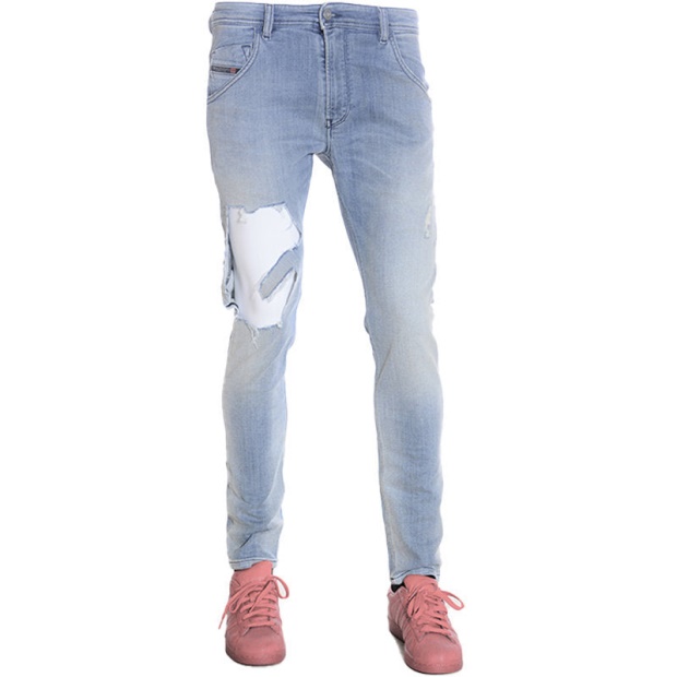 Diesel UK Krooley T 087Ab Men's Denim Sweat Pants Jogg Jeans Stretch Slim Fit Carrot