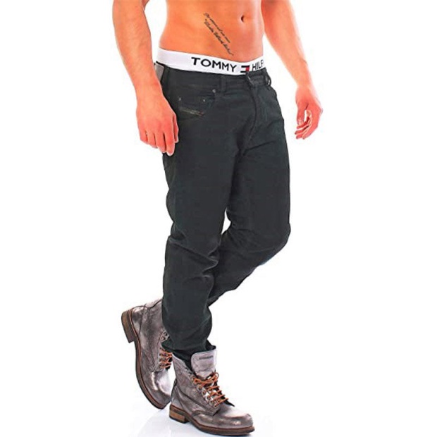 Krayver 0816V Men's Jeans Denim Stretch Regular Slim Carrot Fit Trousers Diesel UK