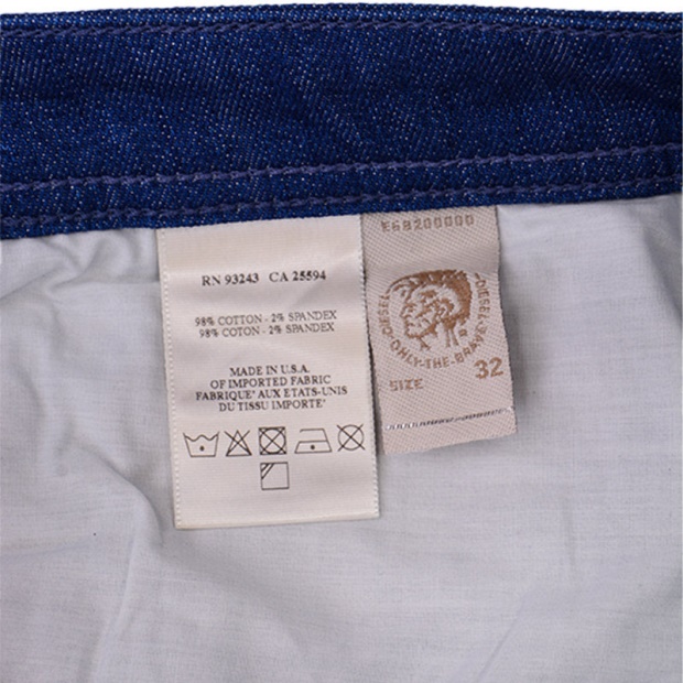 Men's Jeans Regular Fit Straight Cotton Trousers Casual Blue Denim Pants Diesel UK