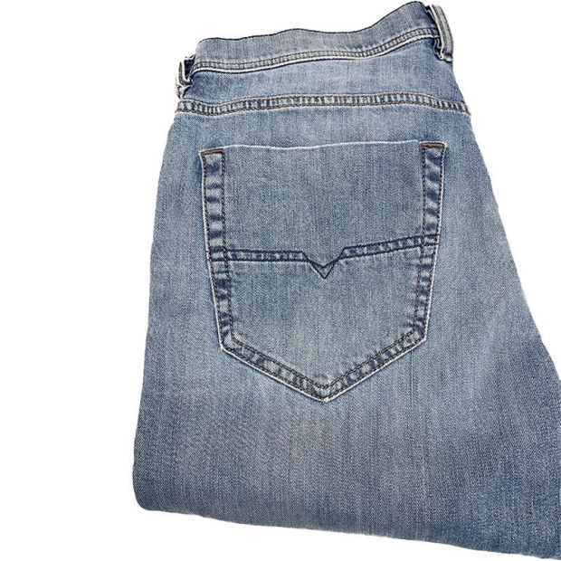 Diesel UK Tepphar 0687V Men's Slim Fit Carrot Jeans Denim Cotton Stretch Button Fly