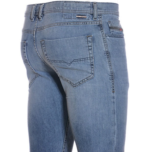 Diesel UK Tepphar 0687V Men's Slim Fit Carrot Jeans Denim Cotton Stretch Button Fly