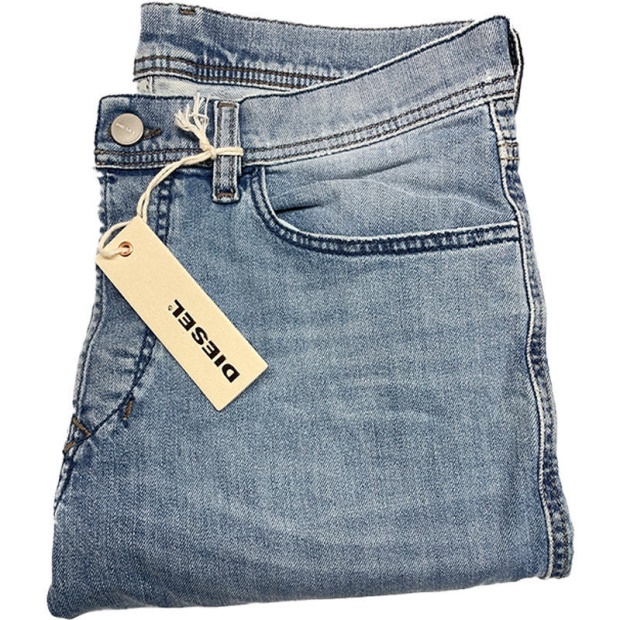 Diesel UK Tepphar 0687V Men's Slim Fit Carrot Jeans Denim Cotton Stretch Button Fly