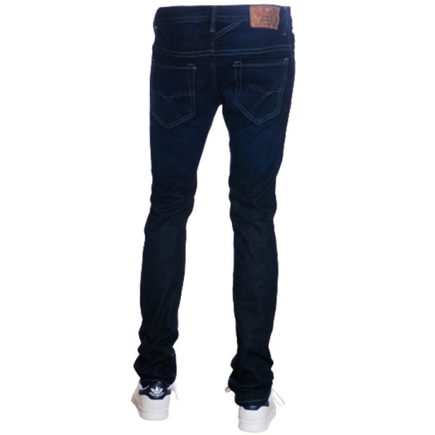 Men's Jeans Denim Regular Slim Fit Casual Pants Dark Blue Trousers Cotton Diesel UK