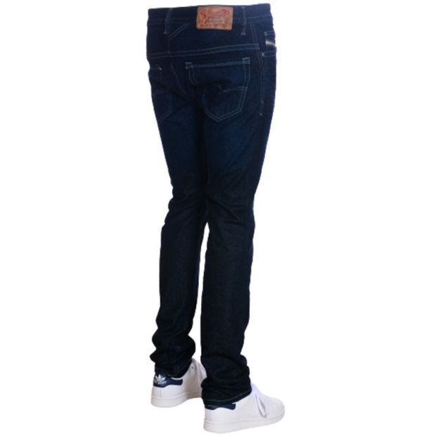 Men's Jeans Denim Regular Slim Fit Casual Pants Dark Blue Trousers Cotton Diesel UK