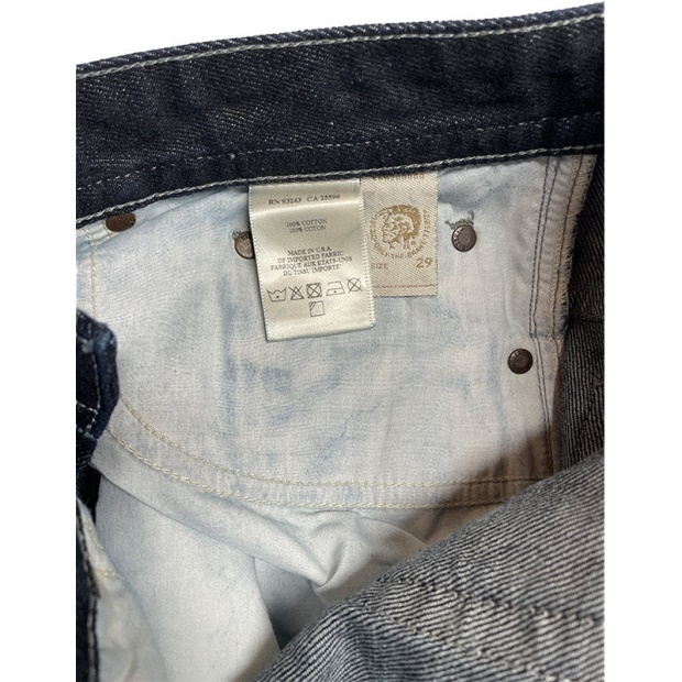 Men's Jeans Denim Regular Slim Fit Casual Pants Dark Blue Trousers Cotton Diesel UK