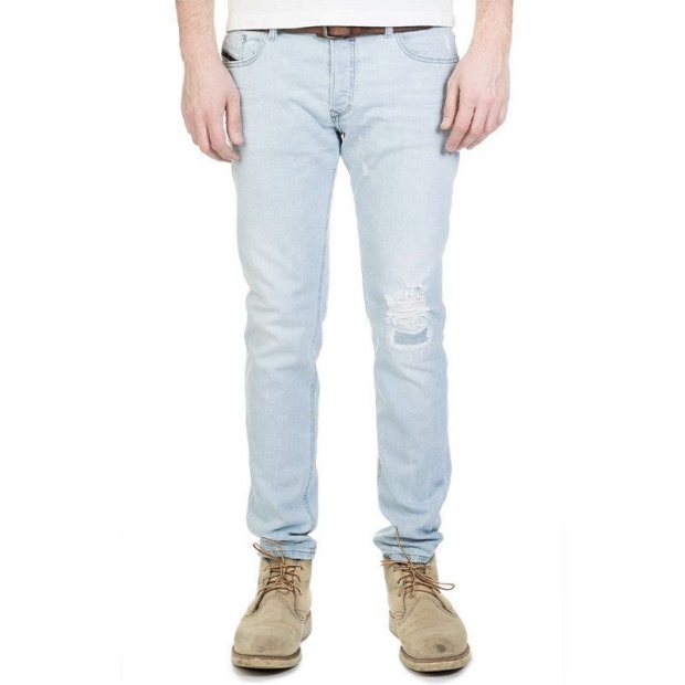 Sleenker 0689L Men's Jeans Distressed Denim Stretch Cotton Slim Skinny Fit Diesel UK