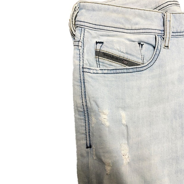 Sleenker 0689L Men's Jeans Distressed Denim Stretch Cotton Slim Skinny Fit Diesel UK