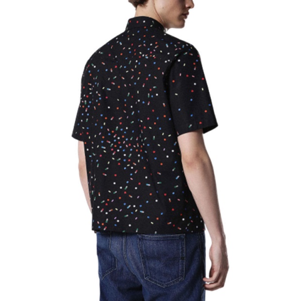 Diesel UK S Art 0Paqj Men's Shirt Short Sleeves Casual Summer Outwear Cotton Shirts
