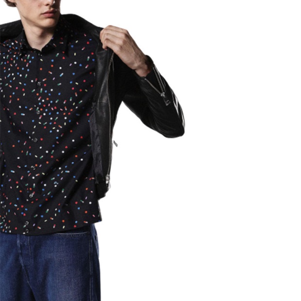 Diesel UK S Art 0Paqj Men's Shirt Short Sleeves Casual Summer Outwear Cotton Shirts