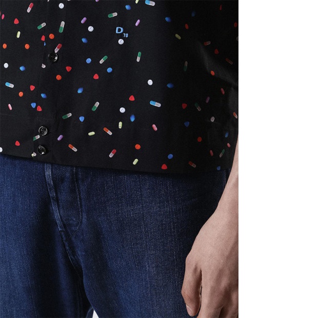 Diesel UK S Art 0Paqj Men's Shirt Short Sleeves Casual Summer Outwear Cotton Shirts