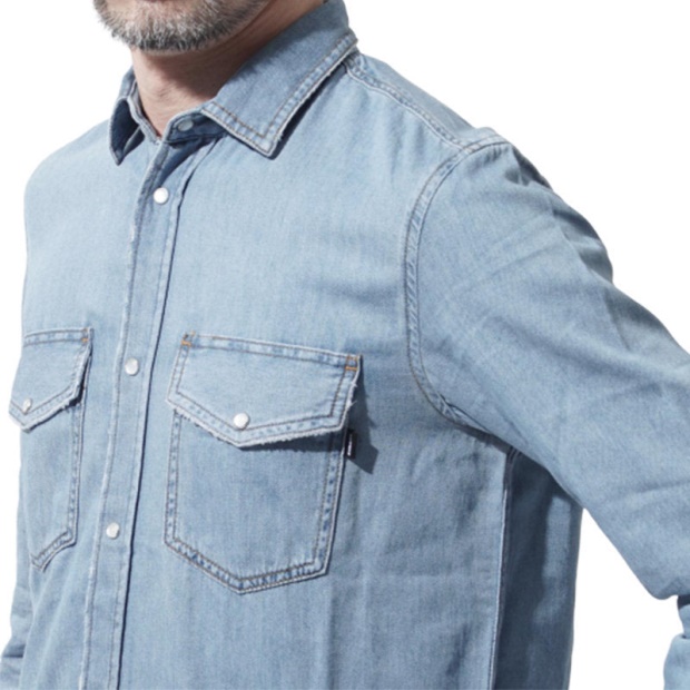 Diesel UK D Rooke 0Easj Men's Denim Shirt Long Sleeve Summer Casual Cotton Shirt