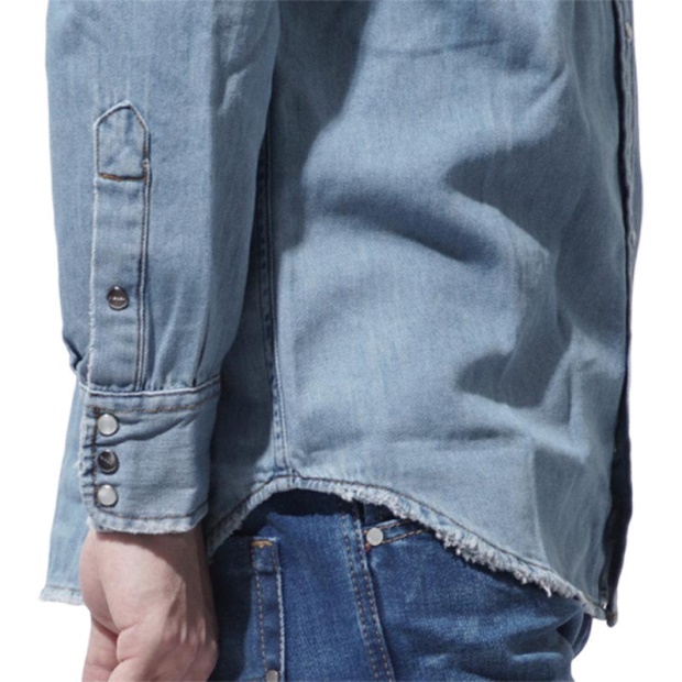 Diesel UK D Rooke 0Easj Men's Denim Shirt Long Sleeve Summer Casual Cotton Shirt