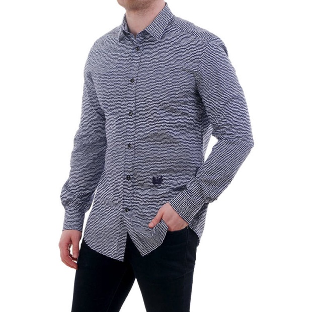 S Duny 100 Men's Shirt Long Sleeve Regular Fit Soft Cotton Camicia Shirt Diesel UK