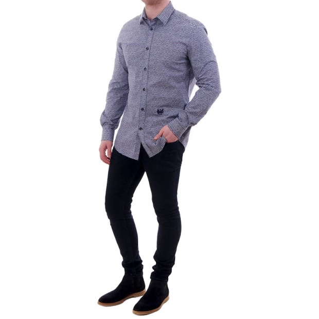 S Duny 100 Men's Shirt Long Sleeve Regular Fit Soft Cotton Camicia Shirt Diesel UK