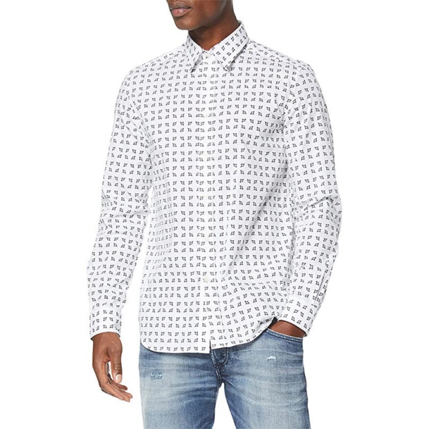 Diesel UK S Akura Men's Shirt Long Sleeve Slim Fit Shirt Soft Cotton Camicia M - L