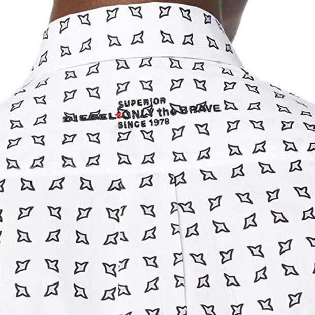 Diesel UK S Akura Men's Shirt Long Sleeve Slim Fit Shirt Soft Cotton Camicia M - L