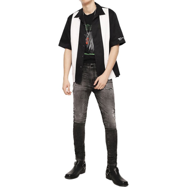 Diesel UK S Kingi Men's Shirt Regular Fit Casual Cotton Short Sleeve Outwear Summer