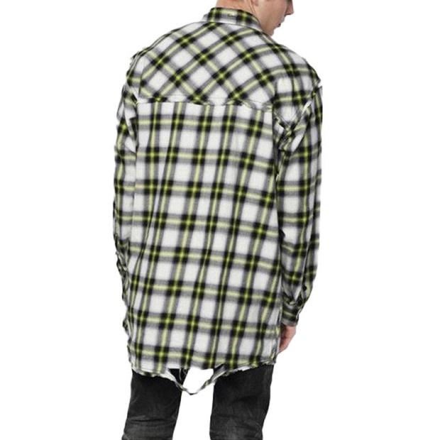 Diesel UK S Machito Men's Shirt Oversize Fit Casual Cotton Long Sleeve Smart Office