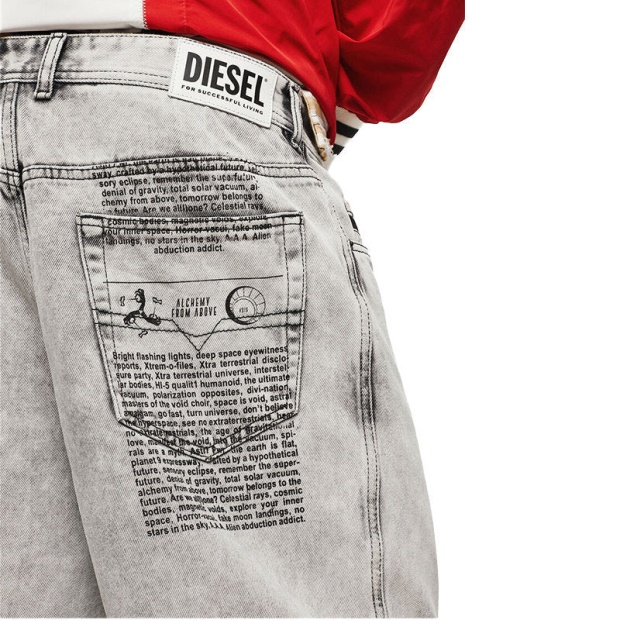 D Willoh 0Nawa Men's Denim Jeans Shorts Summer Casual Beach Faded Shorts Diesel UK