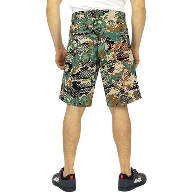 Diesel UK P Frank 0Eavd Men's Short Regular Fit Summer Relax Casual Camou Half Pants